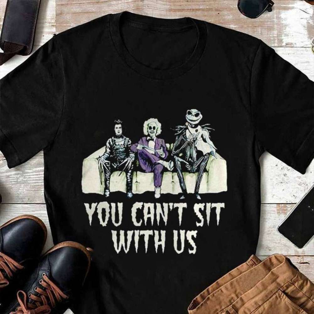 You Cant Sit With Us Crown Jack Skellington Joker T Shirt - Picture 1 of 4